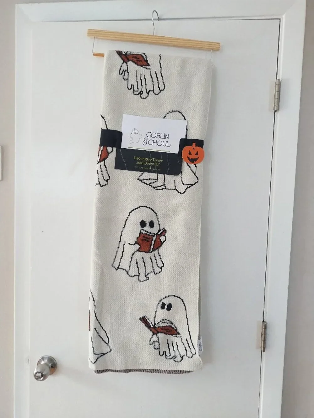 Goblin & Ghoul ghost reading book blanket